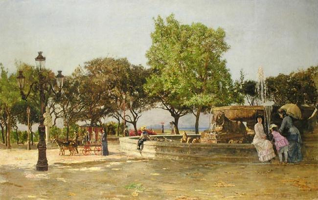 Domenica Battaglia La Fontana delle Paperelle, Napoli, France oil painting art